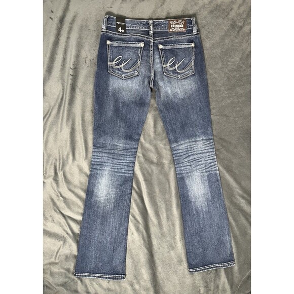 women’s express jeans sz 4R short low rise bootcut - Picture 14 of 14